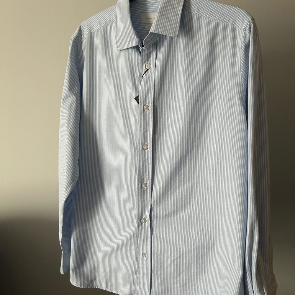MASSIMO DUTTI Striped Oxford Shirt NWT - Picture 2 of 6